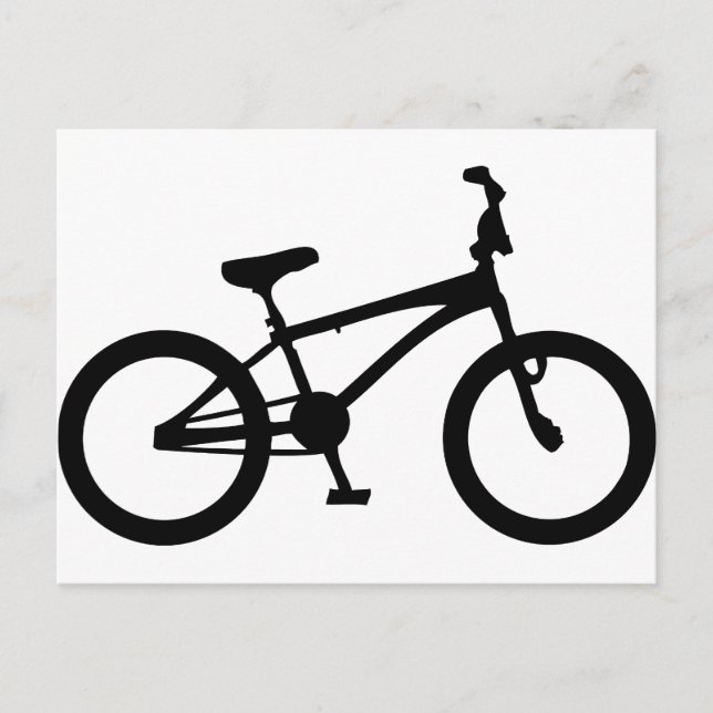 Postal bicicleta bmx negra (Anverso)