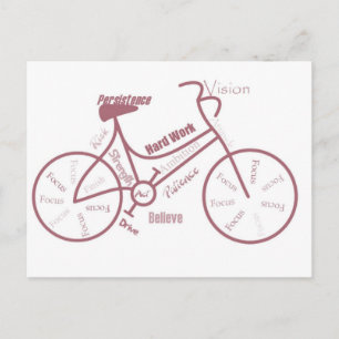 Postal Bicicleta, ciclo, bicicleta, palabras motivacional
