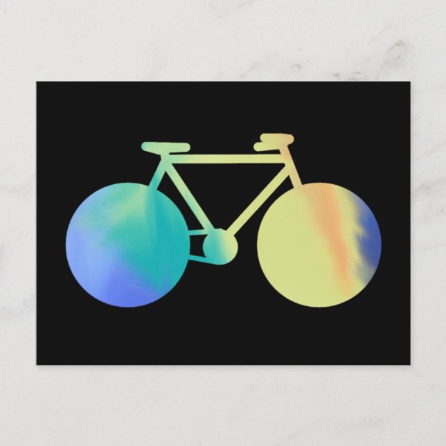 Postal bicicleta de aquarella (Anverso)