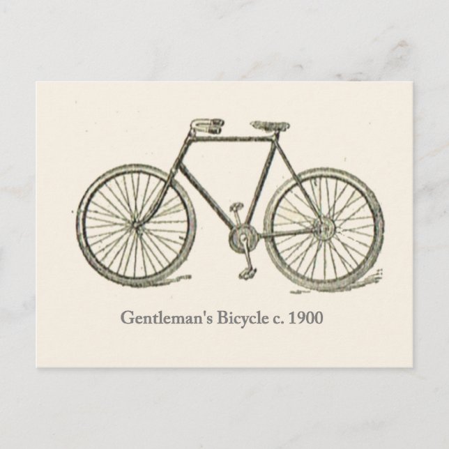 Postal Bicicleta de caballeros 1920 (Anverso)