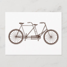 Postal Bicicleta de época para dos