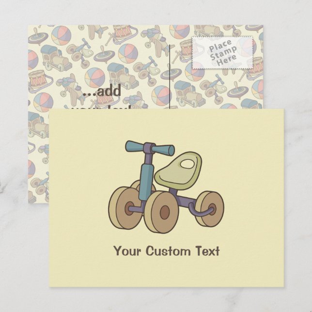 Postal Bicicleta de juguete (Anverso / Reverso)
