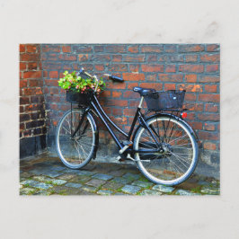 Postal Bicicleta de la cesta de flores, Copenhague, Dinam