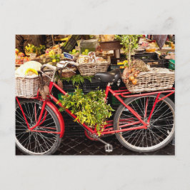 Postal Bicicleta de mercado para agricultores