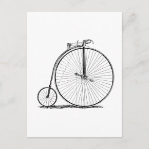 Postal Bicicleta de rueda alta Penny Farthing