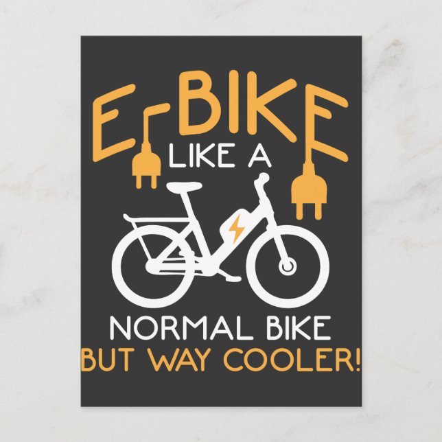 Postal Bicicleta E-Bike Way Cooler Bike Funny Bicicleta E (Anverso)
