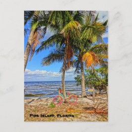 Postal Bicicleta en la playa - Pine Island Florida