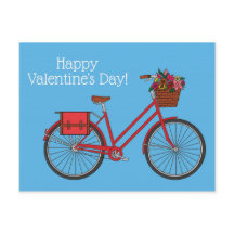 Bicicleta floral Feliz San Valentín