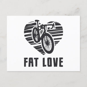 Postal Bicicleta Grasa Fat Love Bike Ciclismo MTB Fatbike