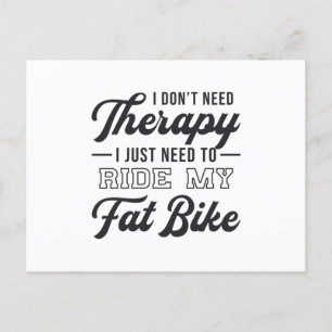 Postal Bicicleta Grasa No necesito terapina Bicicleta Vin