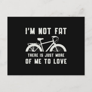 Postal Bicicleta Grasa No soy Fat Love Bike Biker MTB Fat