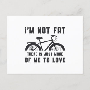 Postal Bicicleta Grasa No soy Fat Love Bike MTB Biker Fat