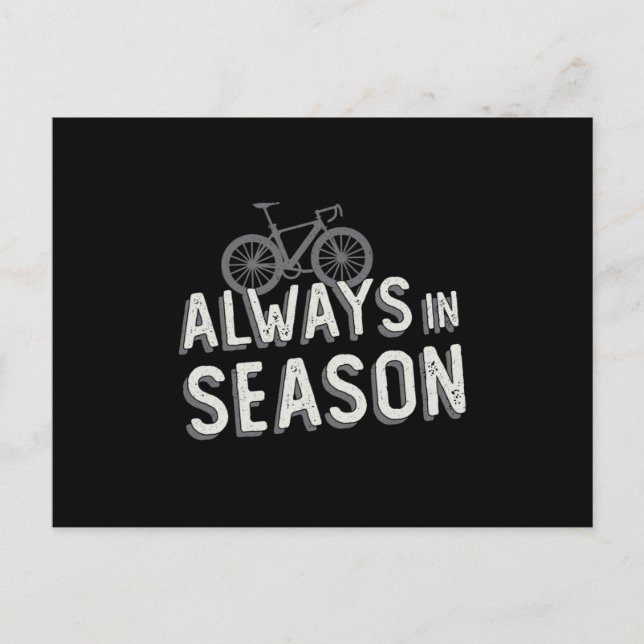 Postal Bicicleta Grasa Siempre En Temporada Biker Lover M (Anverso)