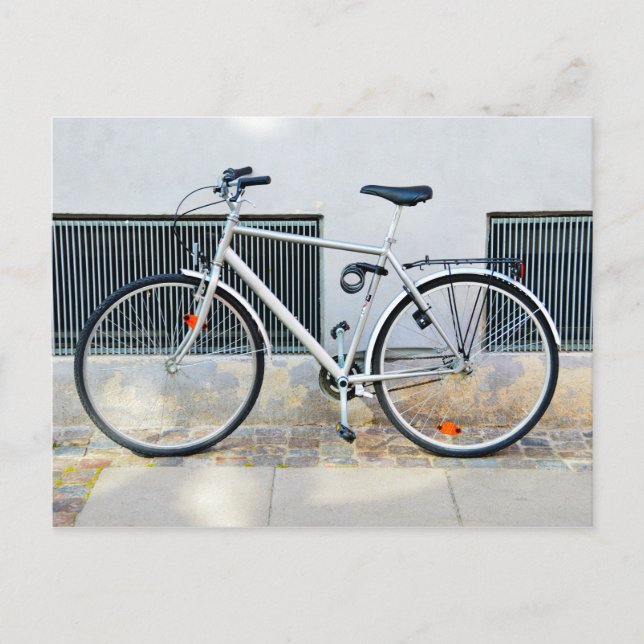Postal Bicicleta gris, Copenhague, Dinamarca (Anverso)