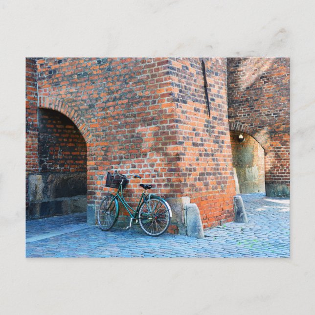 Postal Bicicleta, Iglesia de San Nicolás, Copenhague, Din (Anverso)