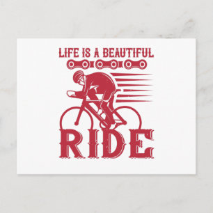 Postal Bicicleta - La vida es un hermoso viaje
