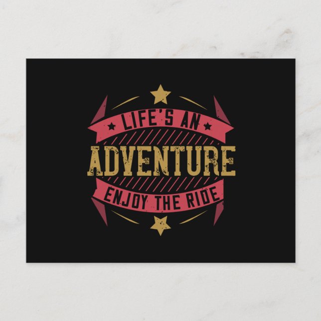 Postal Bicicleta - La vida es una aventura (Anverso)