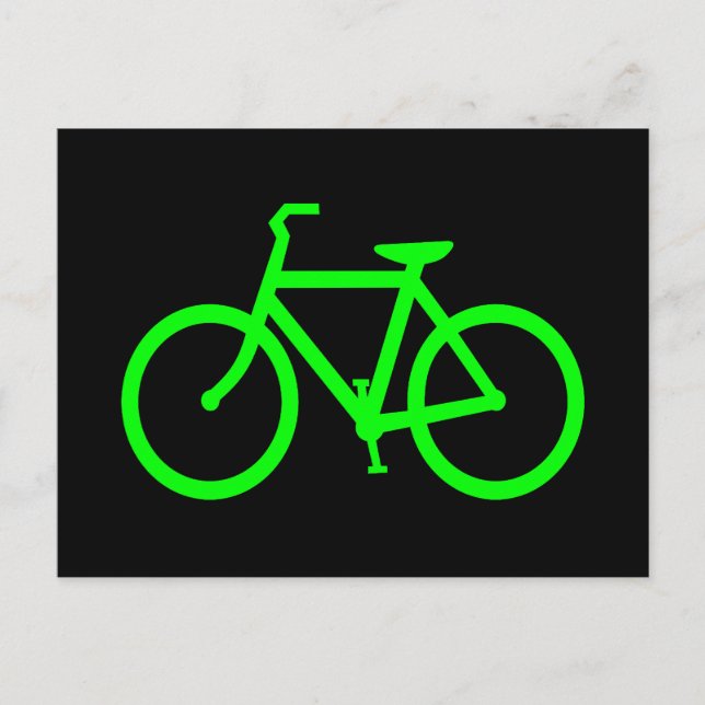 Postal Bicicleta Lime Green (Anverso)