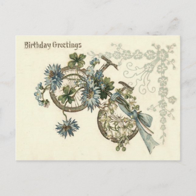 Postal Bicicleta Lirio del Valle Nomeolvides (Anverso)