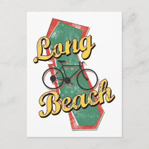 Postal Bicicleta Long Beach Bicicleta California