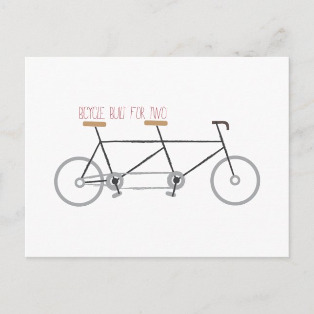 Postal Bicicleta para dos (Anverso)