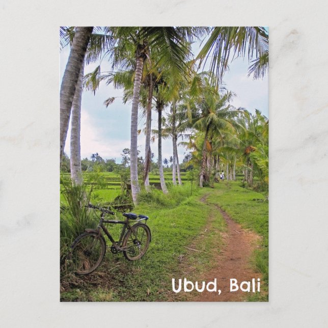 Postal Bicicleta postcard Ubud Bali Indonesia (Anverso)