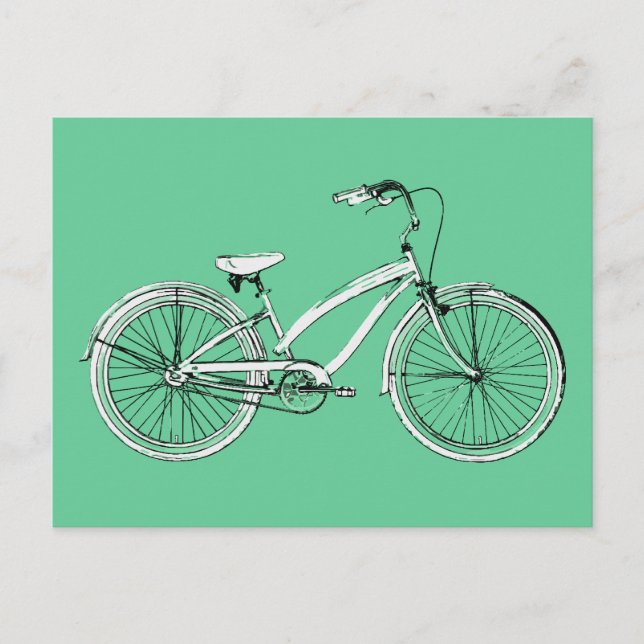Postal bicicleta retro (Anverso)