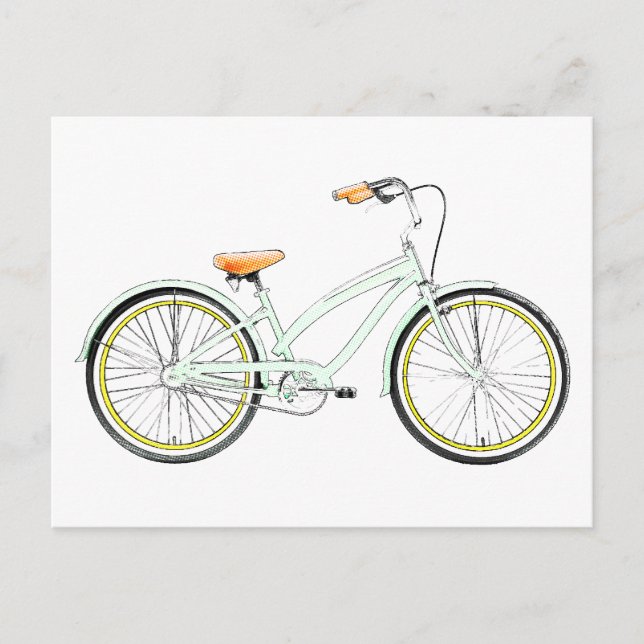 Postal bicicleta retro (Anverso)