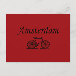 Postal Bicicleta retro de Amsterdam