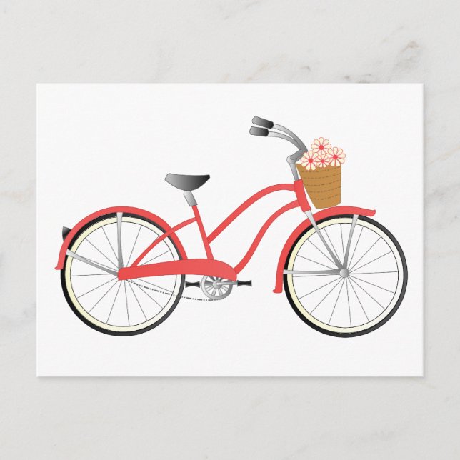 Postal Bicicleta Roja (Anverso)