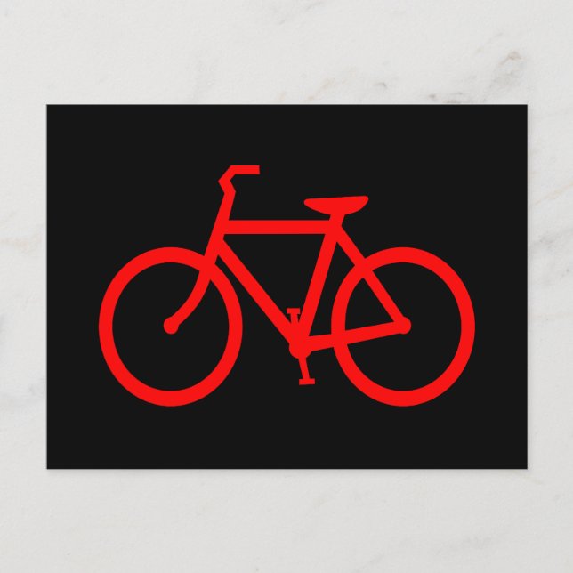 Postal Bicicleta roja (Anverso)