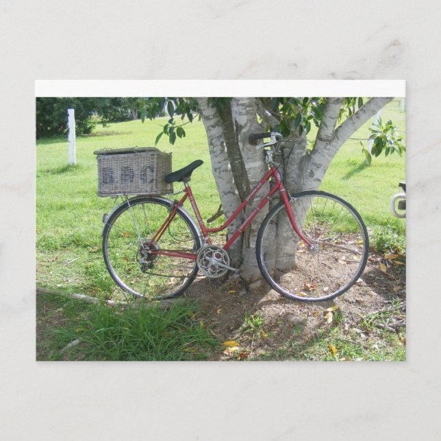 Postal Bicicleta roja (Anverso)
