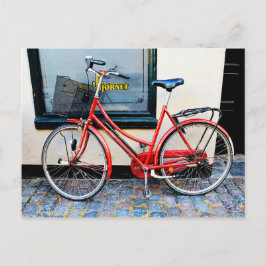 Postal Bicicleta Roja, Copenhague, Dinamarca