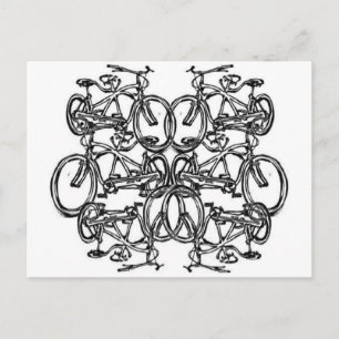 Postal Bicicleta tándem Kaleidescopic (Vintage Schwinn)