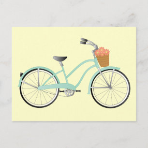 Postal Bicicleta verde de hidrocarburos