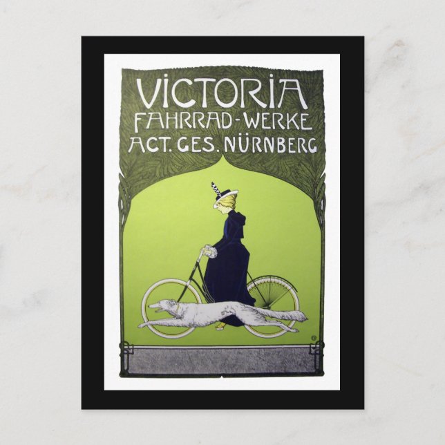 Postal Bicicleta Victoria Fahrad-Werke Vintage (Anverso)