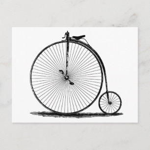 Postal bicicleta vieja  19.º penique del siglo XIX