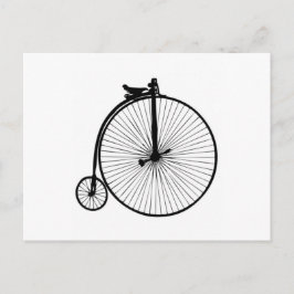 Postal Bicicleta vintage de penique negro