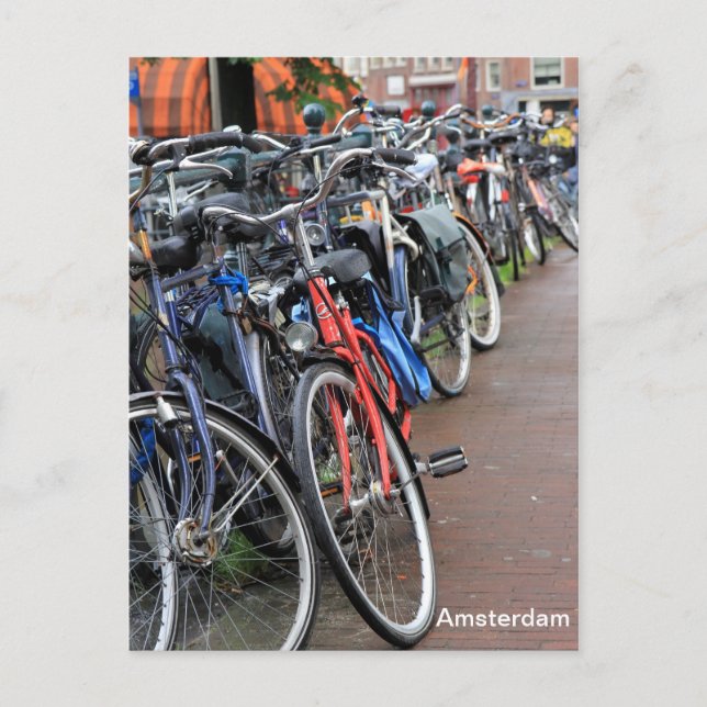 Postal Bicicletas de Ámsterdam (Anverso)