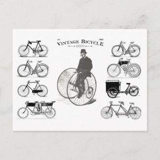 Postal Bicicletas de época. 1880