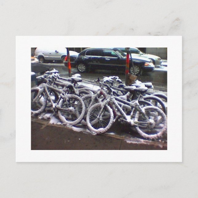 Postal Bicicletas de nieve (Anverso)
