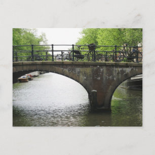 Postal Bicicletas en Amsterdam Bridge PostCard