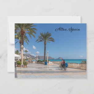 Postal Bicicletas en el paseo marítimo