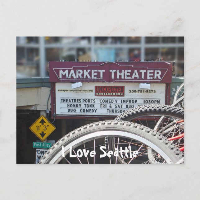 Postal Bicicletas en el teatro (Anverso)