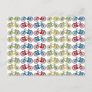 Postal Bicicletas Retro Coloridas