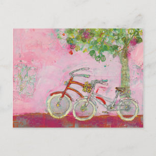 Postal Bicicletas rosadas
