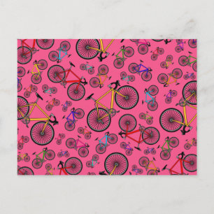 Postal Bicicletas rosas