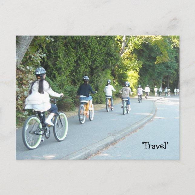 Postal Bicicletas viajeras (Anverso)