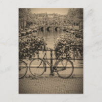 Bicicletas y canales - Classic Amsterdam - Postcar