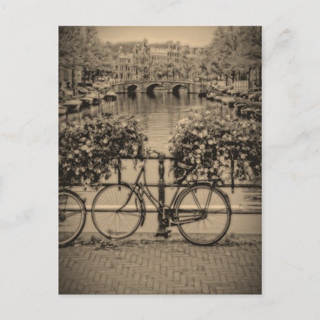Postal Bicicletas y canales - Classic Amsterdam - Postcar (Anverso)